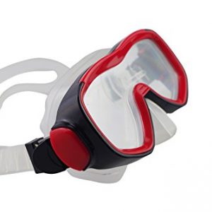 Qishi’s Silicone Swimming Goggles Anti water Anti fog for Adult (red)