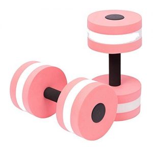 Qzc Foam Dumbbells Water Aerobics Fitness and Pool Exercises Dumbbells Set of 2 PCS (Pink)