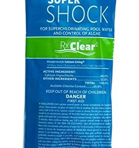 Rx Clear 68% Calcium Hypochlorite Super Chlorine Swimming Pool Shock   6 x 1 lb Bags