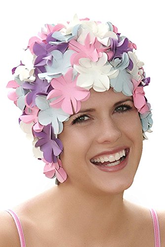SYNC Original Swimwear Petal Swim Caps I Vintage Retro Flower Bathing Cap Cupcake 1 SYNC Original Swimwear Petal Swim Caps I Vintage Retro Flower Bathing Cap Cupcake