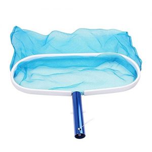 Sabuy 18 Inch Heavy Duty Deep-Bag Swimming Pool Leaf Net Skimmer Rake with Nylon Medium Fine Mesh for Cleaning Swimming Pools  Hot Tubs  Spas and Fountains  Blue