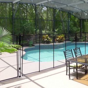 Sentry Safety Pool Fence Visiguard 4' Tall 12' Long Removable Child Barrier Pool Safety Mesh Fence (Black)