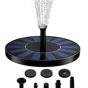 Solar Fountain Pump Free Standing Solar Powered Bird Bath Fountain Water Pump 1 4W Solar Outdoor Floating Fountain Pump Kit for Garden  Pool  Pond  Patio Ideal Decoration