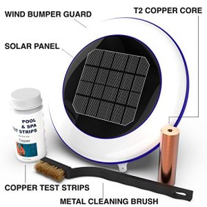 Solar Pool Ionizer Kill Algae Using 80 Less Chlorine Keeps Water Sparkling Clear Without Algaecides Treats Swimming Pools 500—50 000 Gallons Saltwater Chlorinated In-ground Above-Ground