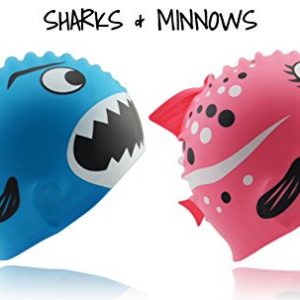 Start Smart Kids Fun Silicone Swim Cap for Boys and Girls - Sharks   Minnows by (Pink)