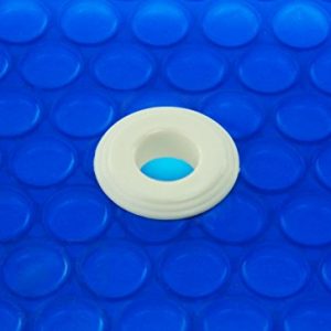 Sun2Solar Blue 16-Foot-by-32-Foot Oval Solar Cover Heating Blanket   8 Mil with 6-Pack of Grommets Bundle   For In-Ground and Above-Ground Oval Swimming Pools