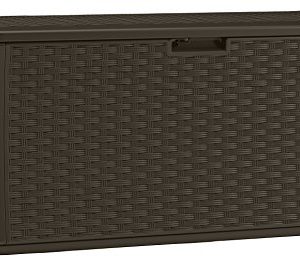 Suncast BMDB134004 Wicker Resin Deck Box  134 gallon