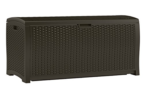 Suncast DBW9200 Mocha Resin Wicker Deck Box 99-Gallon 1 Suncast DBW9200 Mocha Resin Wicker Deck Box 99-Gallon