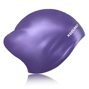 Swim Cap for Long Hair by KOOLSOLY Waterproof Swimming Cap Unisex Premium Silicone No-Slip Keeps Hair Dry  Large Silicone Swimming Cap for Women Girls Men and Adult