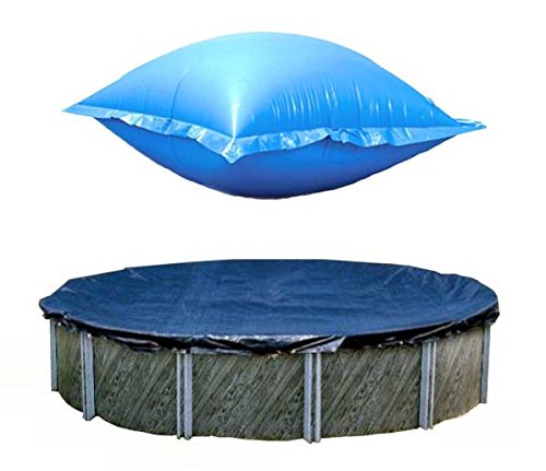 Swimline 24 Ft Round Above Ground Winter Pool Cover w 4'x8' Closing Air Pillow 1 Swimline 24 Ft Round Above Ground Winter Pool Cover w 4'x8' Closing Air Pillow