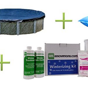 Swimline 24' Round Above Ground Pool Cover   3) Air Pillows   Winter Closing Kit