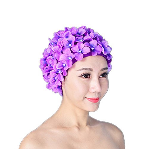 TINKSKY Floral Swim Cap Hat Bathing Swimming Shower Caps Petal Stylish For Women 1 TINKSKY Floral Swim Cap Hat Bathing Swimming Shower Caps Petal Stylish For Women