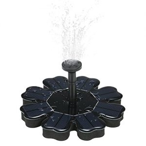 Takusun Solar Birdbath Fountain Pump  1 6W Solar Powered Free-Standing Outdoor Solar Water Fountain Pump for Pedestal Bird Bath Outdoor Garden Pond Pool 4 Nozzles Included
