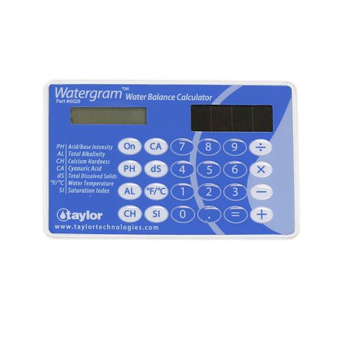 Taylor 6028 Watergram Water Balance Calculator Clean Water Pools