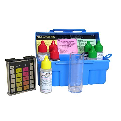 Taylor Swimming Pool   Spa Water 4-In-1 Chlorine Bromine pH Test Kit   K-1003