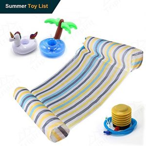 Tripirit Water Hammock  Swimming Pool Water Hammock Lounge Float Hammock Inflatable Raft Swimming Pool Lounger Air Lightweight Floating Chair and Float Swimming Pool Lounger for adults Kids Colorful