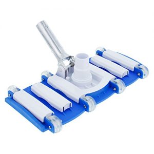 U S  Pool Supply 14  Weighted Flexible Concrete Swimming Pool Vacuum Head with Swivel Hose Connection   Aluminum Pole Handle