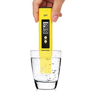 VANTAKOOL Digital PH Meter  0 01 PH High Accuracy Water Quality Tester with 0-14 PH Measurement Range for Household Drinking  Pool and Aquarium Water PH Tester Design with ATC (yellow)