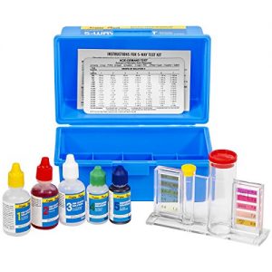 XtremepowerUS 5 Way Swimming Pool Test Kit pH  Chlorine  Bromine  Alkalinity Testing