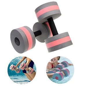 Zerlar Aquatic Exercise Dumbells On Pool Exercises For Water Aerobics Training Fitness Exercises Equipment For Weight Loss Of 2 Pcs (Pink   Grey)