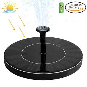 jerayley Solar Fountain Pump  1 5W Upgraded Solar Water Fountain Panel Kit with Battery Backup for Bird Bath Pond  Pool and Garden Lawn Fish Tank  2 years warranty