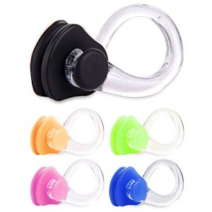 linwnil [10Pcs/Pack] Waterproof Silica Gel Swimming Nose Clip   Comfortable Soft Latex Plugs for Kids and Adults Multi color [Random Color] (10Pcs/Pack)