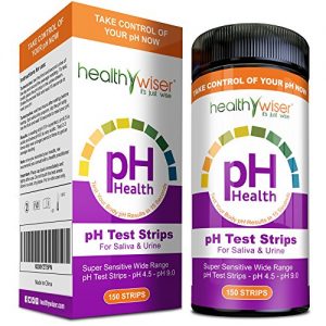 pH Test Strips 150ct - Tests Body pH Levels for Alkaline Acid levels Using Saliva and Urine Track and Monitor Your pH Balance A Healthy Diet Get Accurate Results in Seconds pH Scale 4 5-9