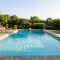 Clean pool with visible filter equipment